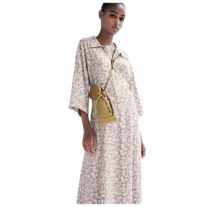 ZARA LIGHT PINK FLORAL MAXI DRESS- SIZE S- NWT